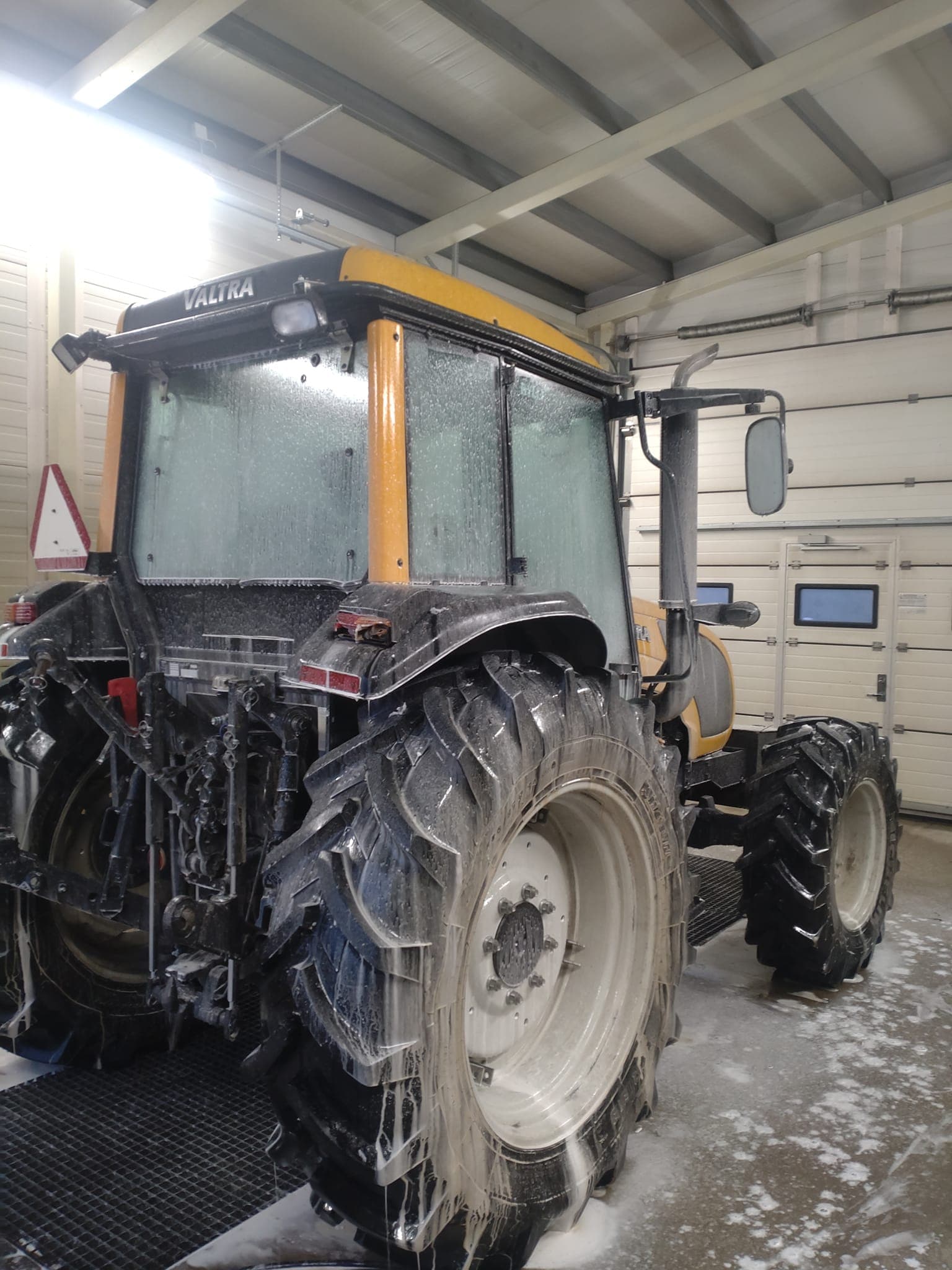 Tractor washing